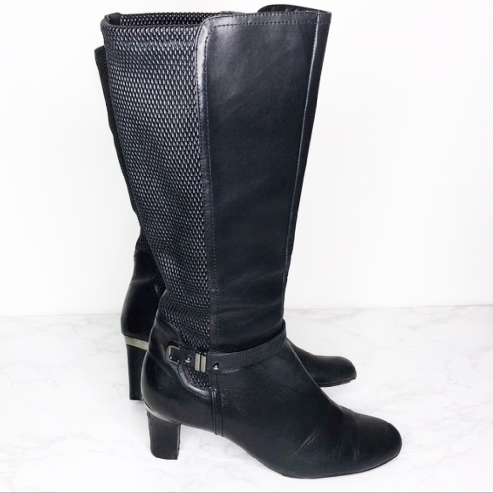 Blondo Black Leather Riding Boots Size 11